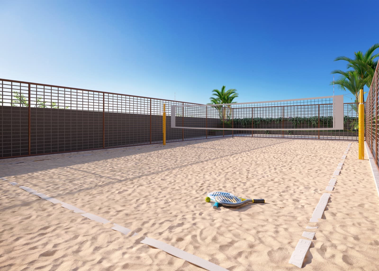 Quadra de beach tennis do CTV Nobel