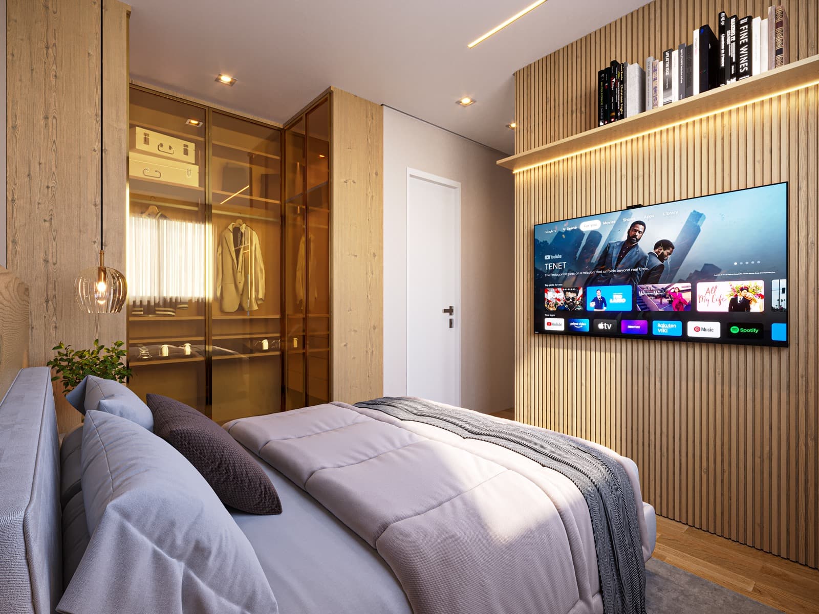 Quarto do apartamento decorado do CTV Nobel
